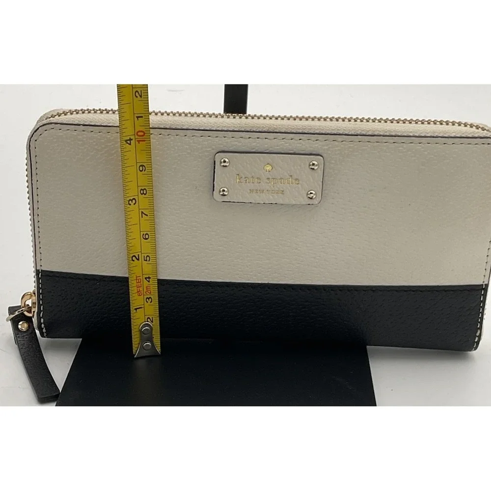 Kate Spade New York Grove Street Caley Leather Satchel, Black&White With Wallet